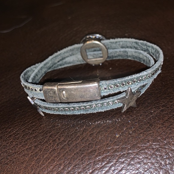 HEET Swarovski crystal wrap leather bracelet - Picture 4 of 7